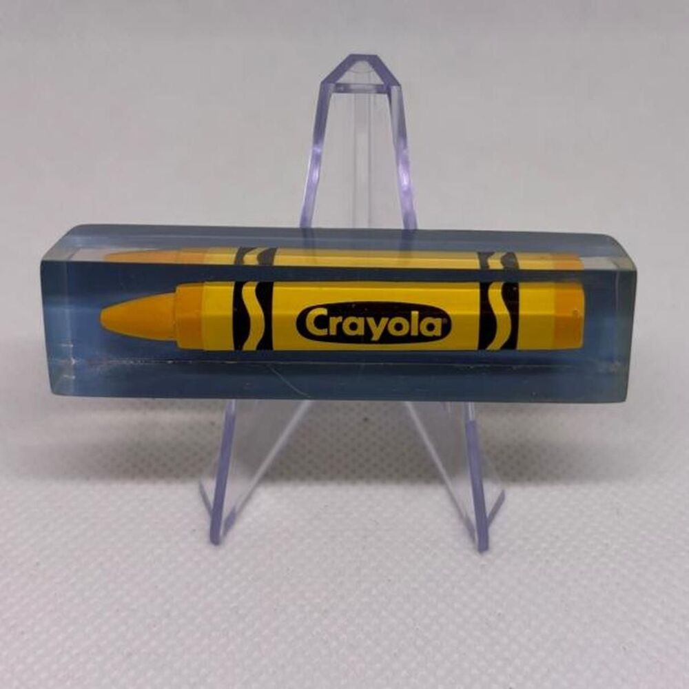 VTG 1999 Binney & Smith Crayon Lucite Acrylic Resin Magnet Crayola Nostalgia